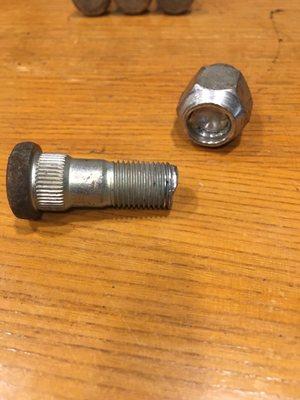 Stripped lug nut