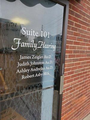 Family Hearing Center front door in Forty Fort, PA