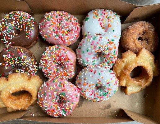 Delicious fresh doughnuts.