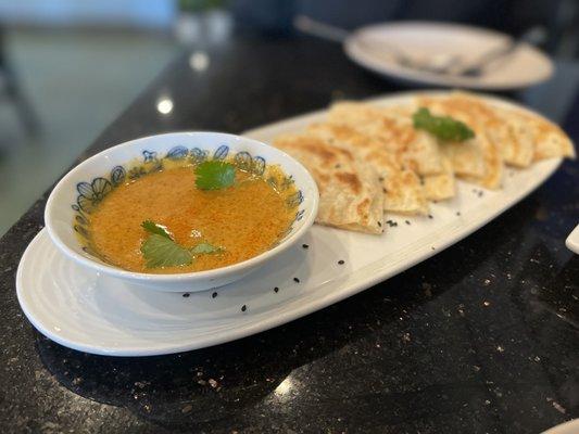 Roti with Mussaman curry