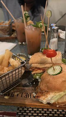 Chicken sandwich, Steak Sandwich Fried Yuca