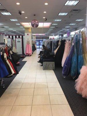 Aisle of dresses!