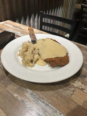 Country fried steak and gravy