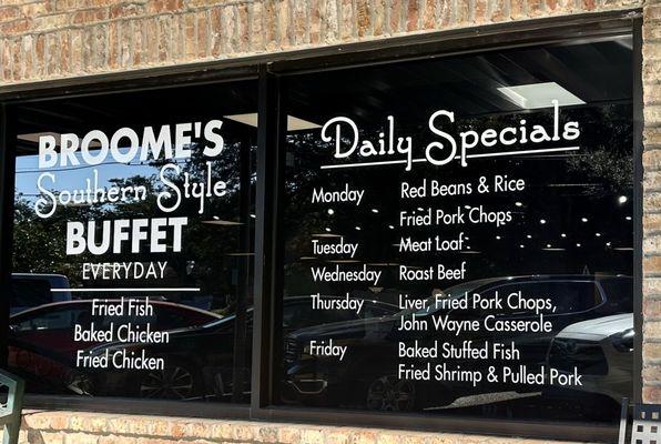 Daily specials