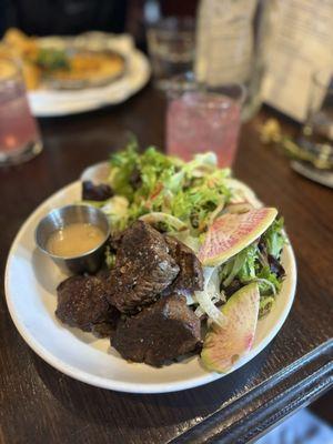 Little Greens Salad with steak bites