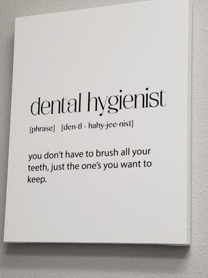 Yup, brush the teeth you want to keep....lol