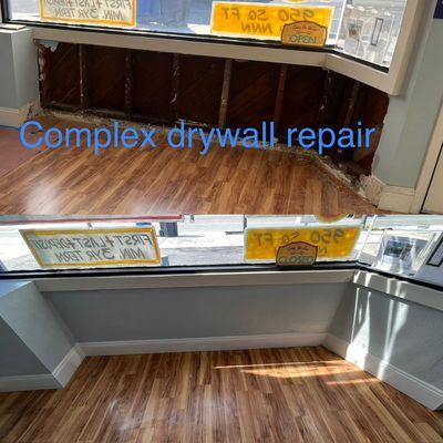 Complex drywall repair