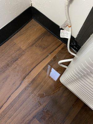 Water next to outlet