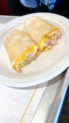 breakfast wrap! so good and cheesy