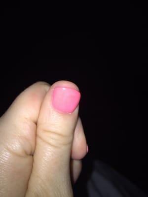 Michelle filed my nails WAY TOO SHORT!