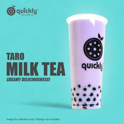 Taro Milk Tea with Boba.