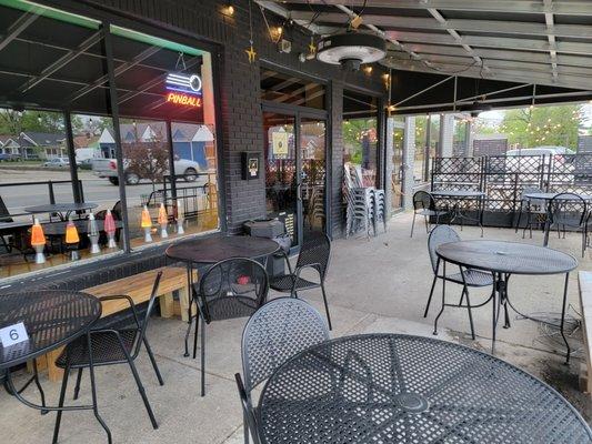 Outdoor patio seating