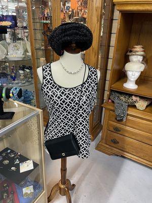 Sequined top with hat and purse