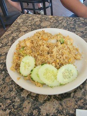 Shrimp fried rice. Thai style.