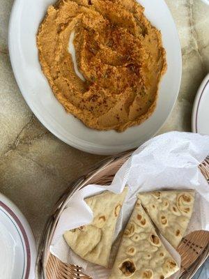 2. Hummus with naan