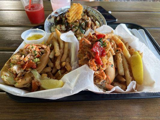 Lobster Roll & Fries, BBQ Chix Mac N Cheese