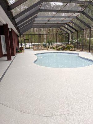 A new coating on this pool and patio opens this area up nicely.