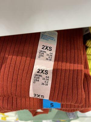 Love that they have XXS. Very rare to see at a department store. (11.22.23)