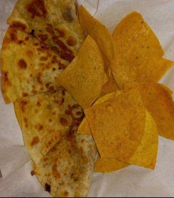 Cheese Quesadilla also have chicken and steak.