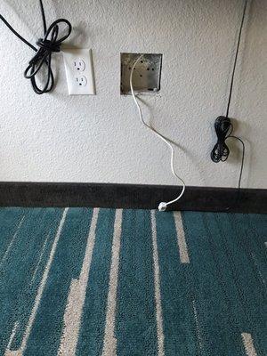 Exposed outlet