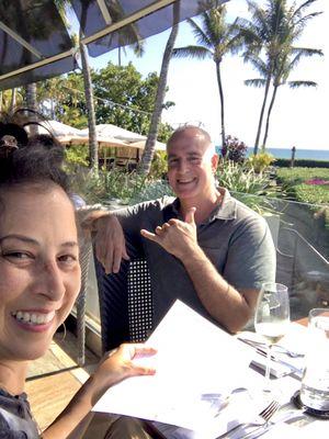 James and Nari at Merriman's in Kapalua