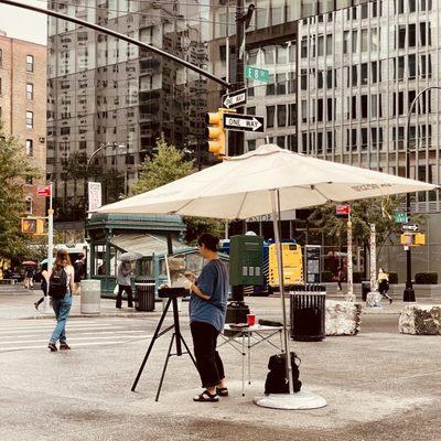 Art in the pedestrian park