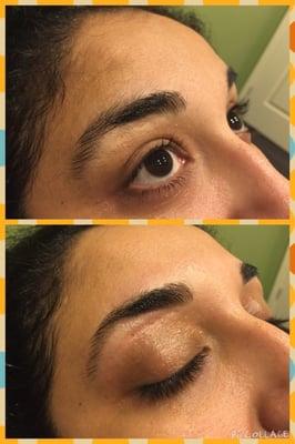 Eyebrow wax and shaping