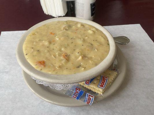 Chicken Douchess Bowl. Like Chicken pot pie.