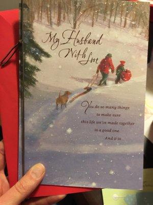 Good assortment of Christmas cards for your Hubby