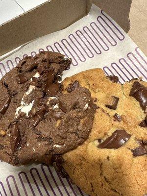 Smores Cookie and Chocolate Chunk Cookie