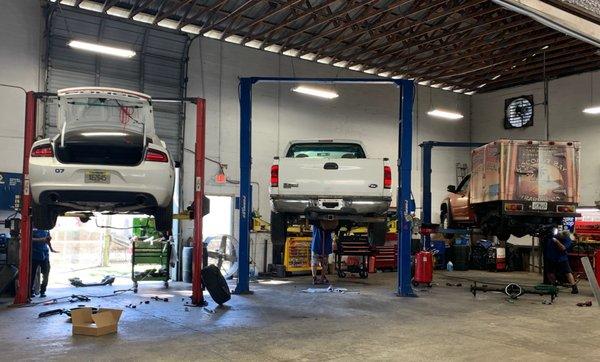 Busy day at Lex's Automotive