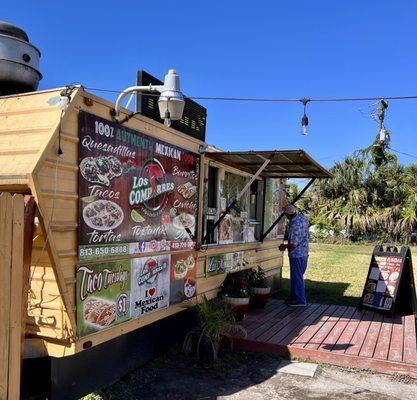 View of the food truck.