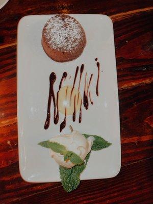 Ganache topped mini chocolate cake