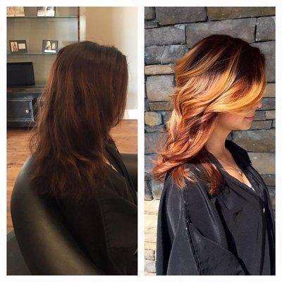 Hair transformation by our stylist, Suzi