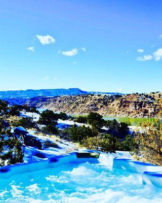 The best seat in the house - at The Casita del Lago vacation home on Abiquiu Lake. DiscoverAbiquiu.com/casitadellago