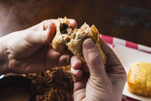 Pulled pork egg roll. Photo by Michael Durr Photo / Video