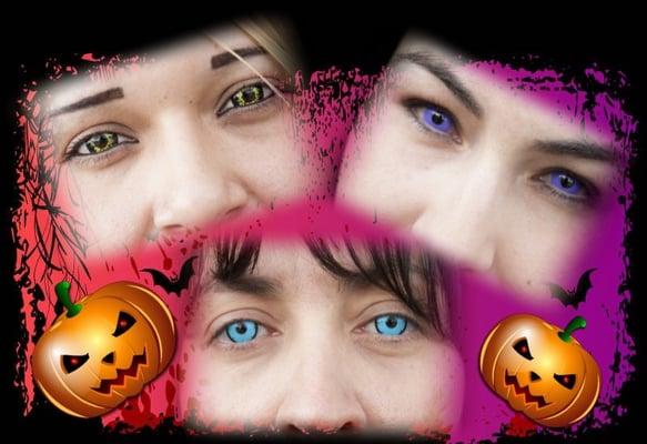 Halloween Contacts, Theatrical contact that we offer all year long.