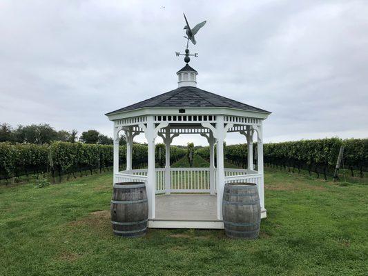 The gazebo on the grounds