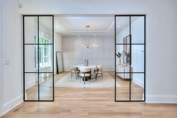 All the Details' steel and glass fixed panels are featured in the Westport, CT home.