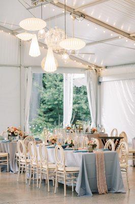 Our reception in the tent at Bellevue  : Samantha Jay Photography