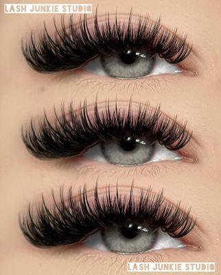 Volume wispy full set of lashes