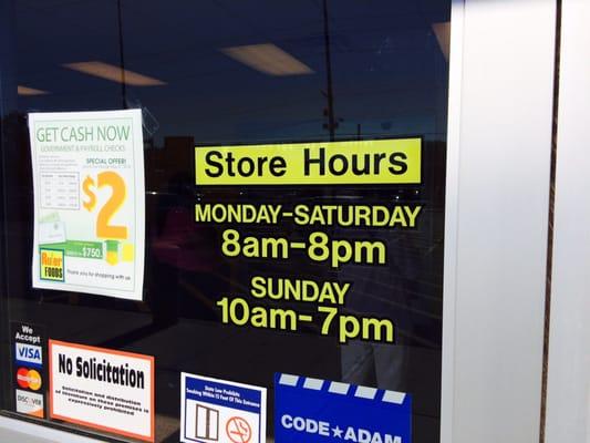 Store hours