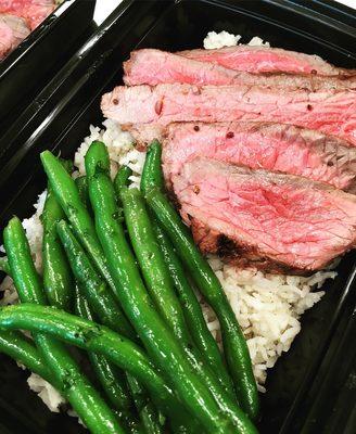 Steak and green beans