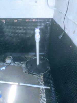 sump basin install