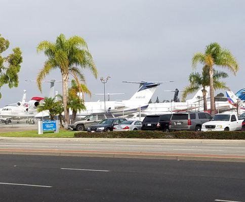 Across the street from the John Wayne Air Field.