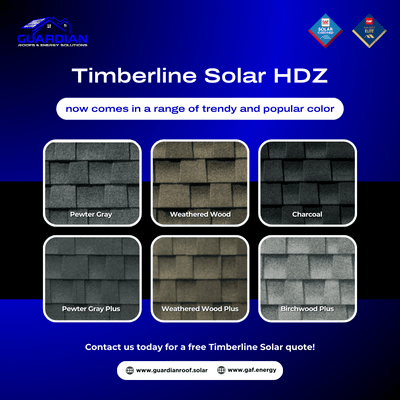 Discover the stylish array of colors available for Timberline Solar HDZ