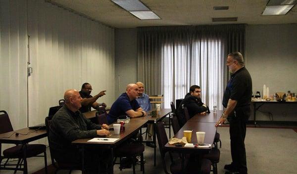 Security guard training courses.  Call to find out when training classes begin (323) 546-4773.