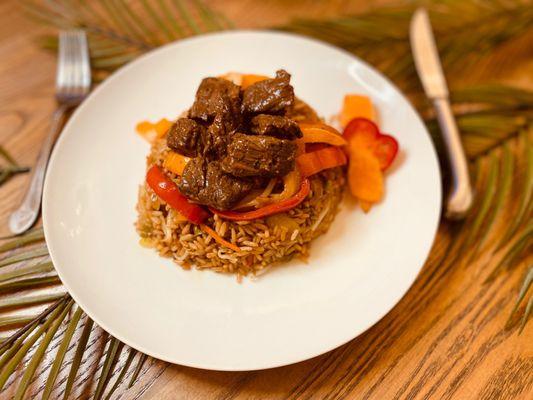 Mongolian Beef Bowl with Stir Fried Rice