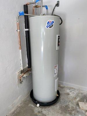 80 gallon hot water heater installation