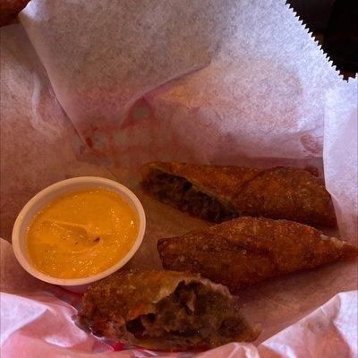 Cheese Steak Egg Rolls